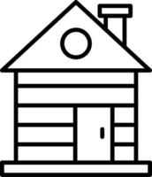 Wood Cabin Vector Icon