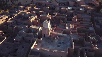 Aerial view of the authentic ancient Taghit in the Sahara Desert, Algeria video