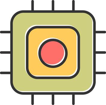 icono de vector de procesador