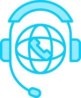 World Call Center Vector Icon