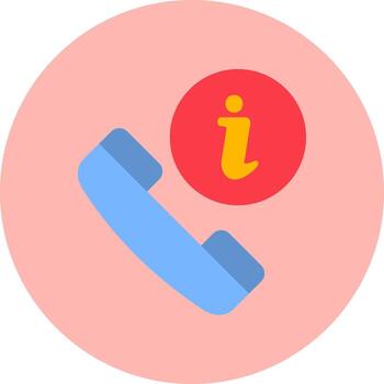 llamada información vector icono