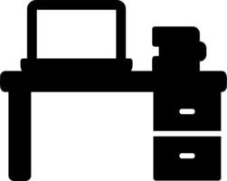 Office Desk Vector Icon