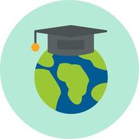 icono de vector de educación global