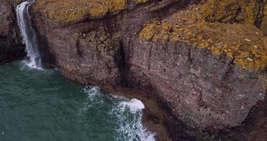 Aerial view of Scotland Fowlsheugh, Natural landscapes video