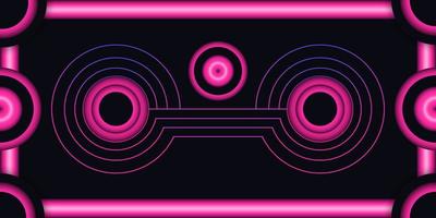 abstract pink metallic gradient geometric background design vector