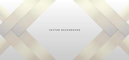 Abstract gold line geometric shape with white background vector
