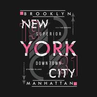 brooklyn new york abstract text frame graphic vector