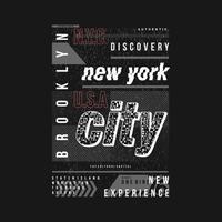 brooklyn new york city graphic typography vector print