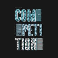 competition lettering abstract texture graphic vector