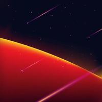 simple dark space gaming background, with glowing amazing colour sun object, simple background vector