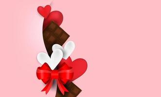 amazing valentine season background, with valentine decoration object, vector realistic