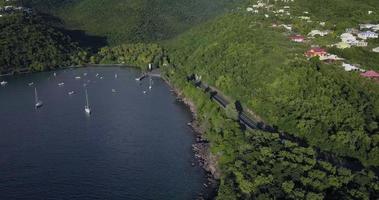 antenne visie van groen lagune in Guadeloupe video