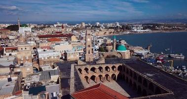 Aerial view of the historical part of the city Akko, Israel video