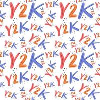 Y2k retro vintage style seamless pattern from 80s and 90s. Perfect for textile print and texture. vector