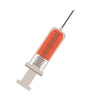 Syringe Icon Vector. Doctors often use syringes to prevent and treat malignant diseases. vector