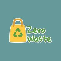 zero waste design, vector illustration eps10 graphic. eco friendly for save the planet earth concept