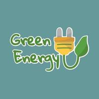 verde energía diseño, vector ilustración para verde vida concepto en eps 10