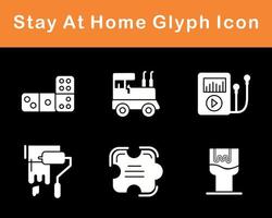 Stay At Home Vector Icon Set