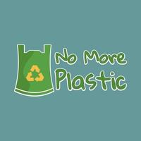 No plastic bag vector illustration. save the planet concept. save the planet