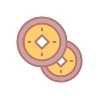 lucky coin icon for your website design, logo, app, UI. vector