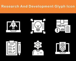 investigación y desarrollo vector icono conjunto