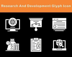 investigación y desarrollo vector icono conjunto