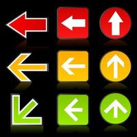 Collection of arrows for web design. A vector illustration