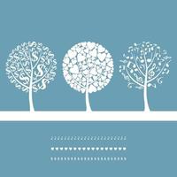 A set of trees. Vector illustration