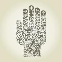 Abstraction on the arrow theme vector