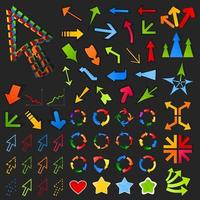 Collection of arrows for web design. A vector illustration