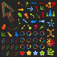 Collection of arrows for web design. A vector illustration