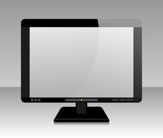 The new TV on a grey background. A vector illustration