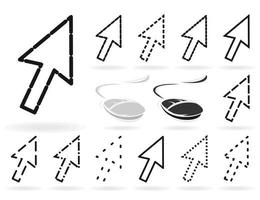 Collection of arrows for web design. A vector illustration