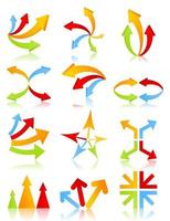 Collection of arrows for web design. A vector illustration