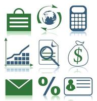 Set of icons for business. A vector illustration