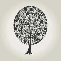 Abstraction on the theme of a tree vector