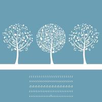 A set of trees. Vector illustration