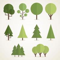 A set of trees. Vector illustration