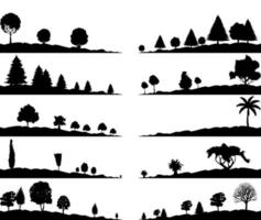 A set of trees. Vector illustration