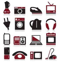 Set of icons on a theme home appliances. A vector illustration