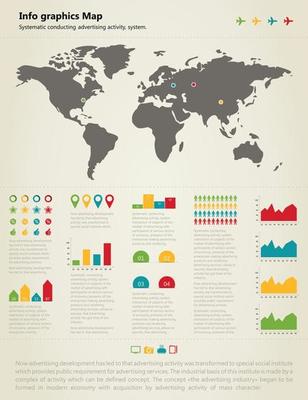 Set of info of a drawing for design. A vector illustration