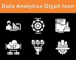 datos analítica vector icono conjunto