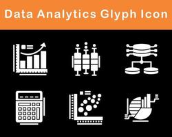 datos analítica vector icono conjunto