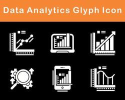 datos analítica vector icono conjunto