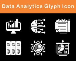 datos analítica vector icono conjunto