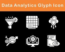 datos analítica vector icono conjunto