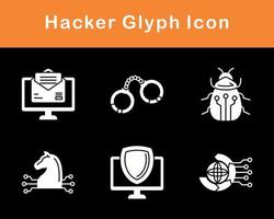 conjunto de iconos de vector de hacker