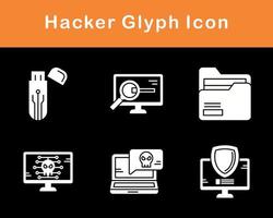 conjunto de iconos de vector de hacker