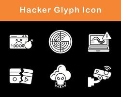 conjunto de iconos de vector de hacker