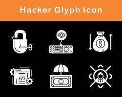 conjunto de iconos de vector de hacker